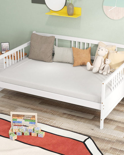 Giantex Full Size Daybed, Wooden Daybed Sofa Bed Frame with Wood Slat Support for Kids Teens (Full)
