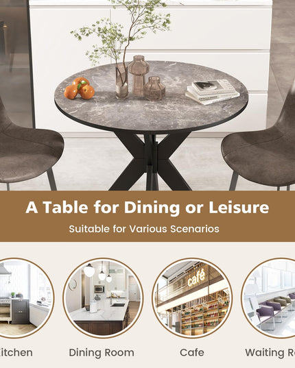 Giantex 36" Round Wood Dining Table