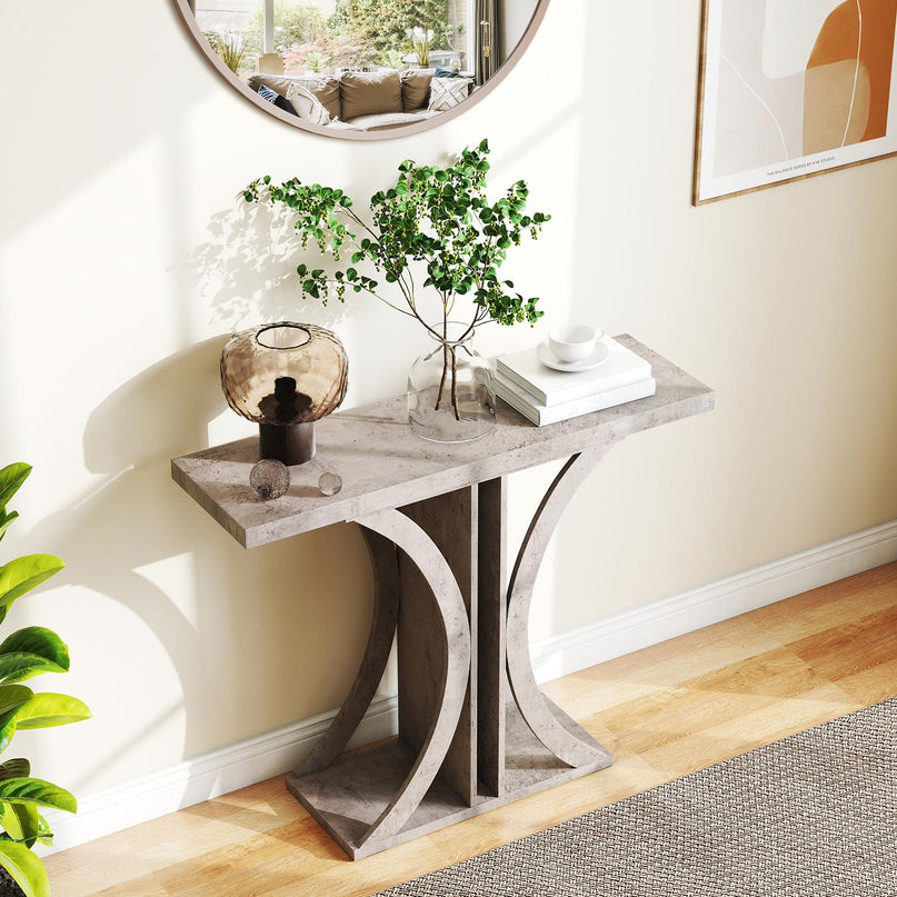 Console rectangulaire Giantex 40" avec cadre géométrique pour entrée de couloir