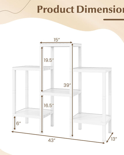 Giantex Étagères de rangement modulaires en plastique à 6 niveaux | Unité d'étagères utilitaires à affichage ouvert