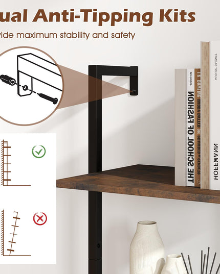 Giantex 5 Tier Ladder Shelf for Living Room Bedroom Home Office