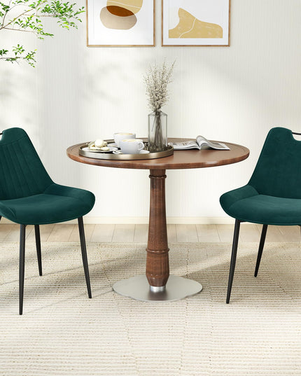 Giantex Dining Chair Set of 4 with Metal Legs for Living Room