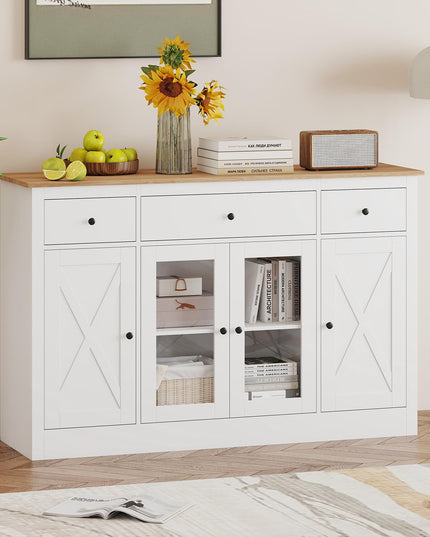 Giantex 55" Large Buffet Sideboard with 3 Drawers for Dining Room