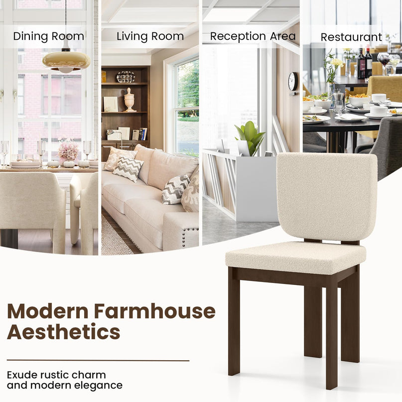 Giantex Wooden Dining Chairs Set for Home Office Living Room