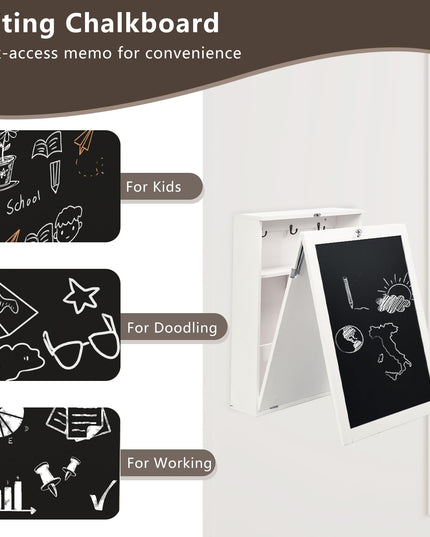 Giantex Foldable Wall-Mounted Desk with Chalkboard