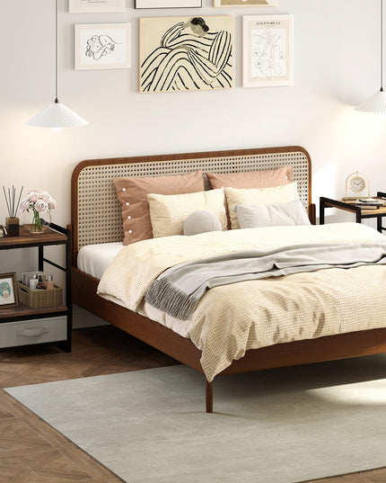 Giantex Industrial Nightstand with Storage Drawer