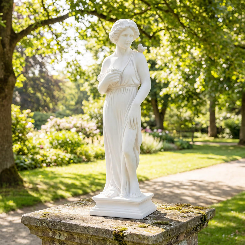 Giantex 31.5" Greek Goddess Statue with Bird