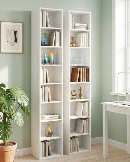 Giantex 8-Tier Slim Media Tower Rack for Home Office