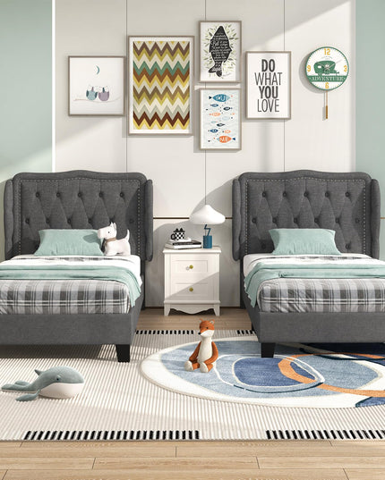 Giantex Twin Bed Frames with Headboard