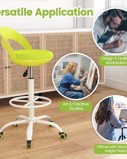Giantex Drafting Chair with Back for Home