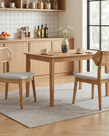 Giantex Wood Rattan Upholstered Dining Chairs Set of 2/4
