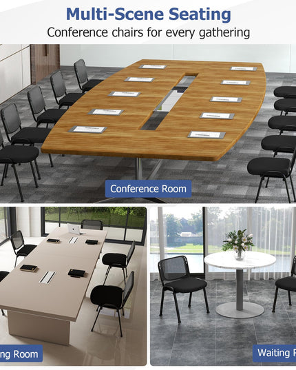 Giantex Set of 5 Conference Chair Elegant Design Stackable Office Waiting Room Guest Reception (32 H)