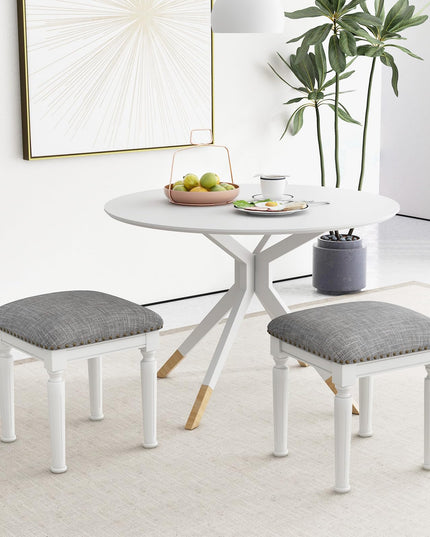 Giantex Bar Stools Set of 2, 3-Height Adjustable 19"/27"/31" Wood Barstools with Padded Seat