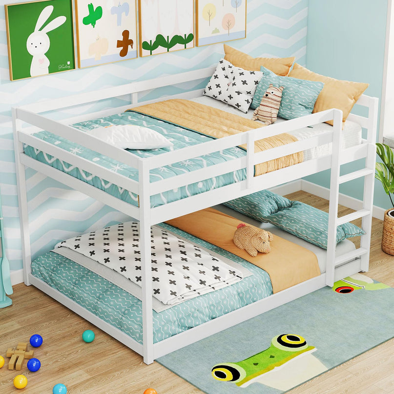 Giantex Full Over Full Bunk Bed with Slats Support for Kids