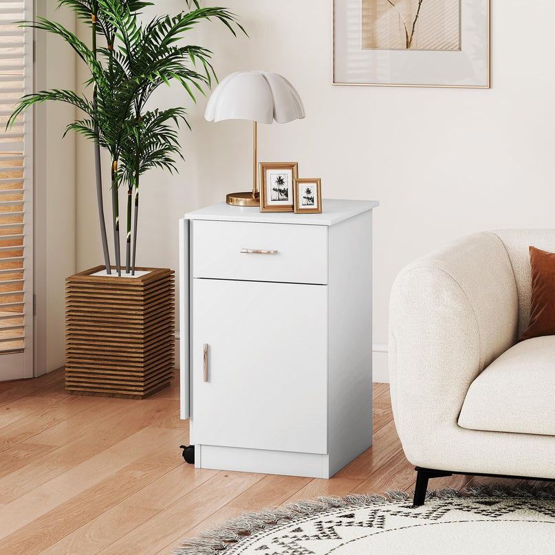 Giantex Folding Computer Desk with Drawer for Small Spaces