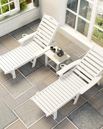 Giantex Lounge Chair Outdoor, Oversized Chaise Lounge Chair with 4-Position Backrest