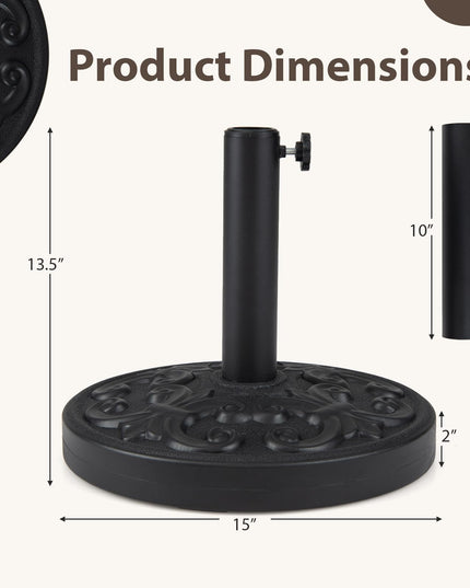 Giantex 27 lbs Patio Umbrella Base Pre-Filled Cement Weighted Umbrella Base