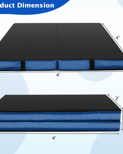 Tapis de gymnastique pliable Giantex 4' x 4' avec poignées de transport pour enfants et cheerleading