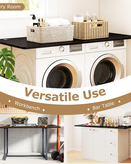 Giantex Universal Wood Table Top 55 x 28 inch Solid One-Piece Desk top