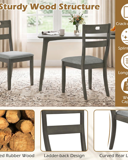 Giantex Wooden Dining Chairs Set of 2/4 for Restaurant