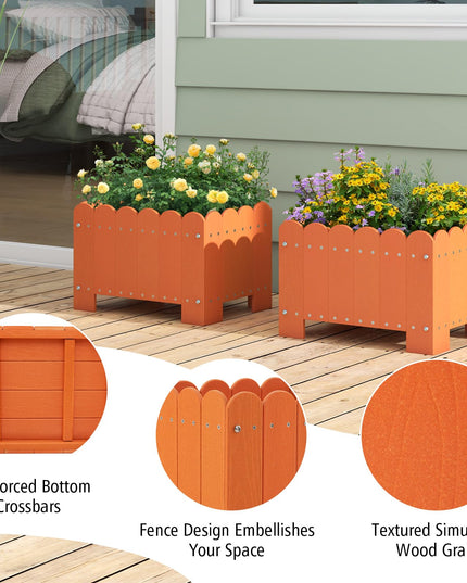 Giantex 2 Pack Rectangular Planter Box