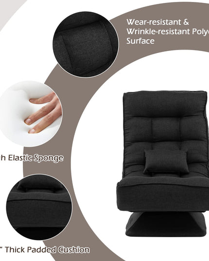 Giantex Adjustable Swivel Floor Chair - 5 Position Video Game Chair