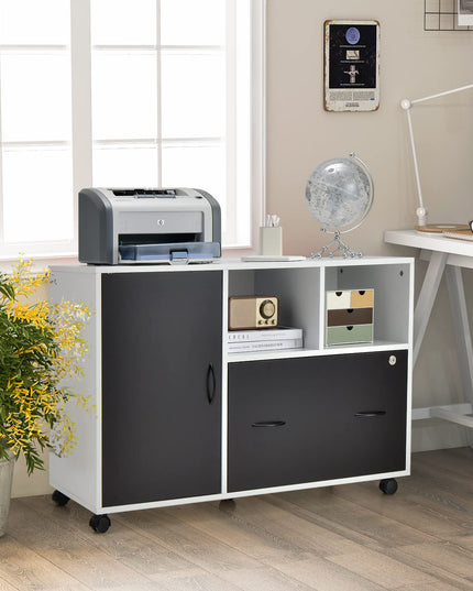 Giantex Mobile File Cabinet on Wheels - Lateral Filing Cabinet w/Drawer