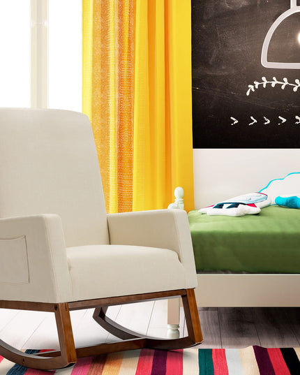 Giantex Rocking Chair Upholstered Living Room Chair