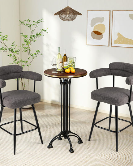 Giantex Swivel Bar Stools Set of 2/4 with Metal Legs & Footrest for Kitchen Island