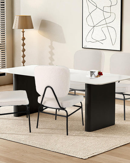 Giantex Modern Armless Accent Chair - Sherpa Reading Chair with Sponge Padding