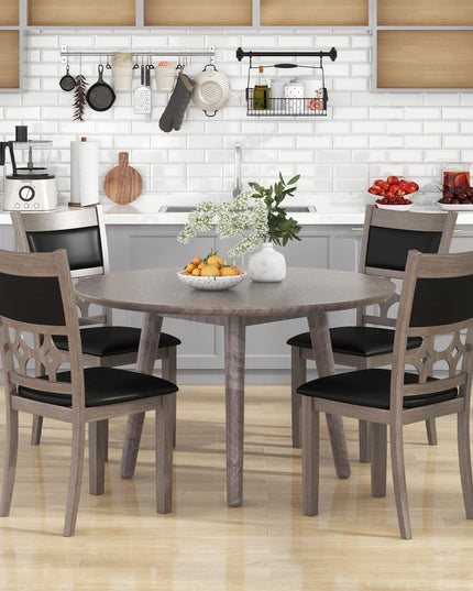 Giantex Wooden Dining Chairs, Farmhouse Armless Kitchen Chairs w/Padded Backrest & Seat