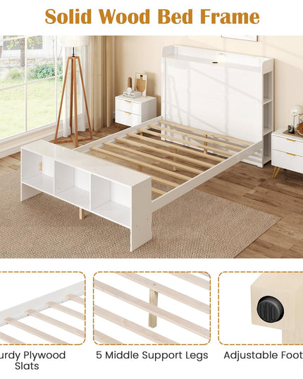 Giantex Bed Frame with Storage Headboard & Footboard