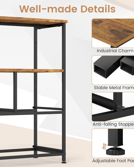 Giantex TV Stand for 45 Inch TV | 5 Fabric Drawer Entertainment Center with Open Shelf