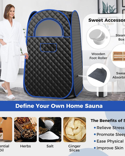 Giantex Portable Sauna, Full Body Steam Sauna w/ 3L Steam Box