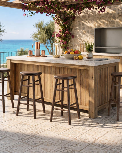 GIANTEX 24 Inch/29 Inch Round Swivel Bar Stools Set of 2/4