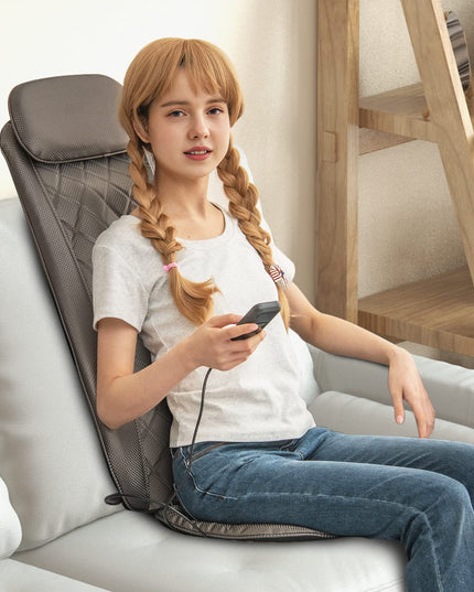 Giantex Back Massager Chair Pad - Massage Seat Cushion with Heat & Vibration