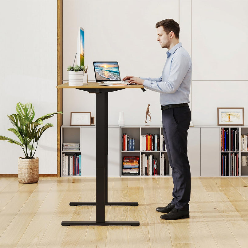 Pieds de bureau réglables électriques Giantex pour plateau de 100 à 120 cm