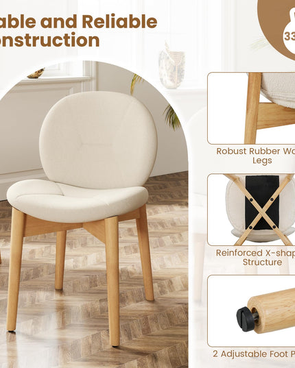 Giantex Wooden Dining Chairs Set of 2/4 for Home Restaurant