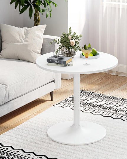 Giantex Two-in-one Bar Table with Detachable Pole, Metal Base, 24" Round Top, 40"/22" Two Convertible Height