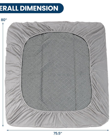 Giantex Mattress Topper Cover, Soft Velvet Mattress Protector with Deep Pockets