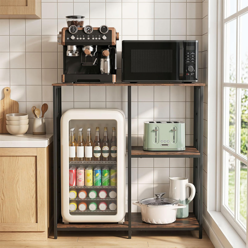 Giantex Kitchen Bakers Rack with Open Shelves