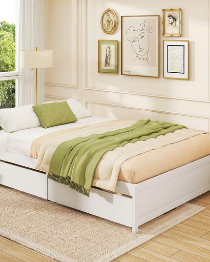 Giantex Queen Size Bed Frame with 2 Storage Drawers