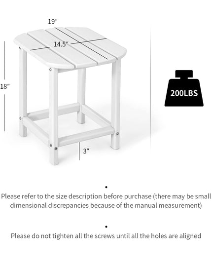 Side Table Outdoor Small Patio Table 18inch Adirondack Table
