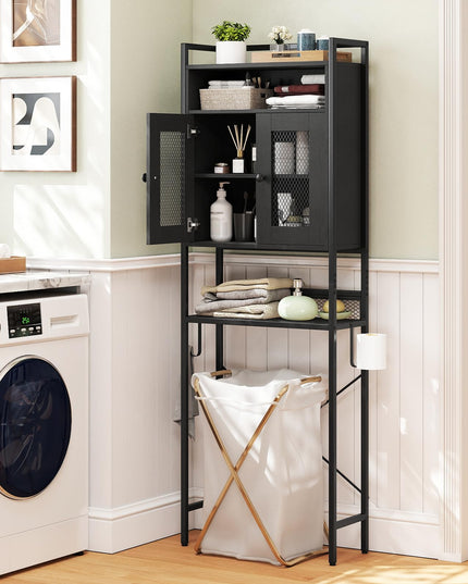 Meuble de rangement autoportant Giantex sur toilettes avec porte-rouleau de papier toilette et crochet