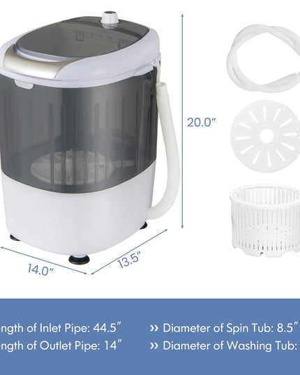 Giantex Portable Mini Washing Machine, Clothes Washer and Spinner Combo, 5.5 LBS Capacity
