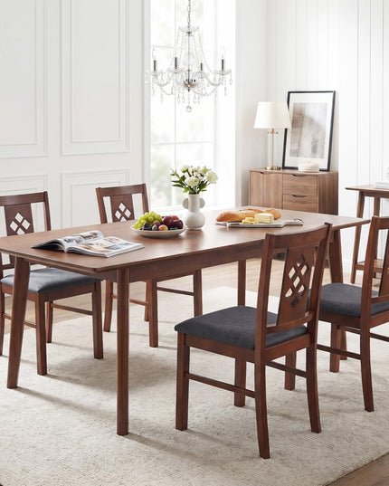 Giantex Wooden Dining Chairs Set of 2/4 with Elegant Diamond Back