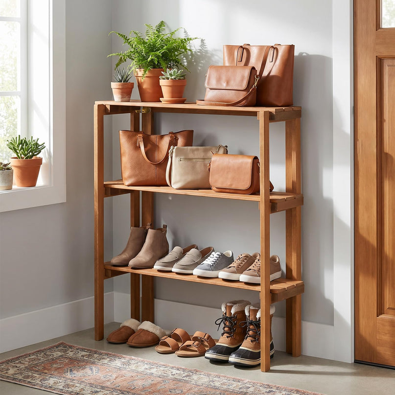Giantex Foldable Plant Shelf for Garden Patio Balcony