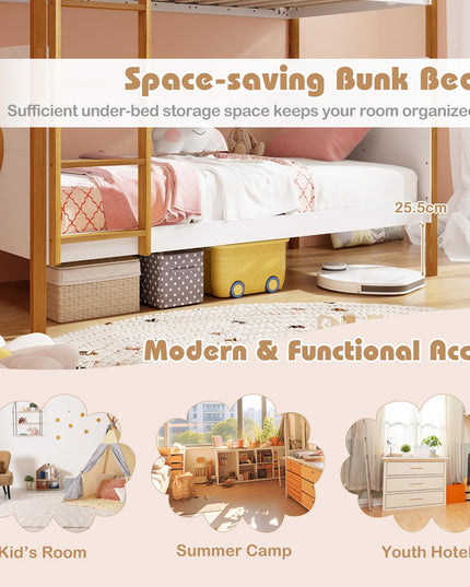 Giantex Wood Twin Over Twin Bunk Bed