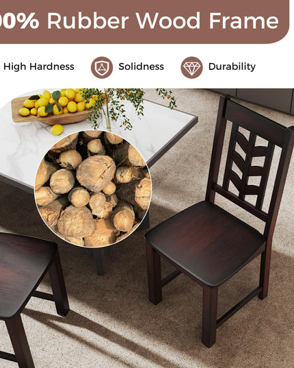 Giantex Wooden Dining Chairs Set of 2/4