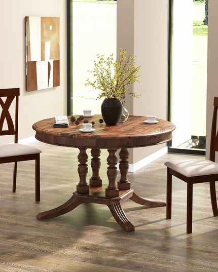 Giantex Wood Dining Chair, Wooden Kitchen Chairs with Upholstered Seat